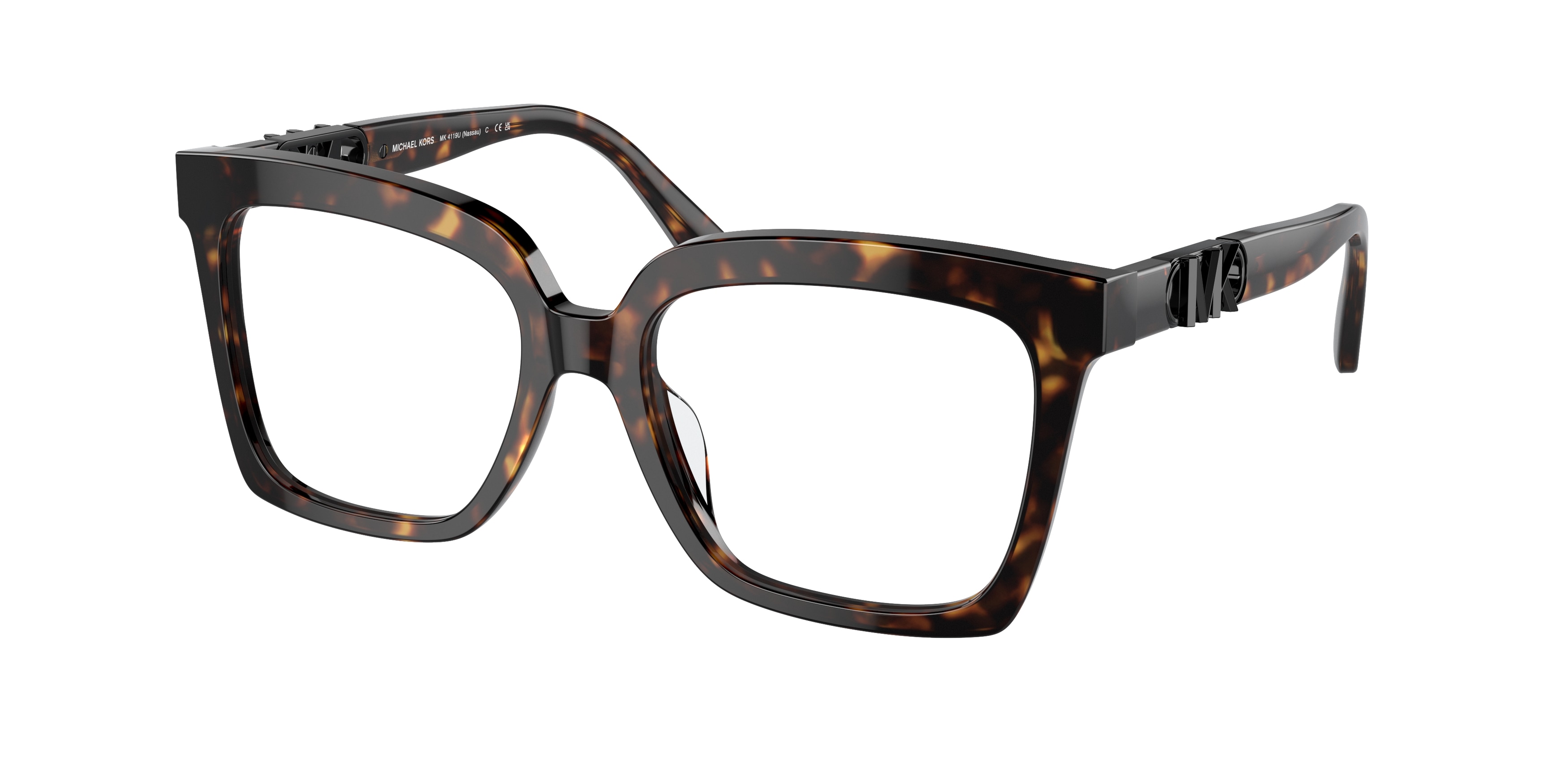 Michael Kors Damen MK4119U Nassau 3006 Optische Fassungen Acetat SchildkröTe Transparent Quadratisch Normal-image